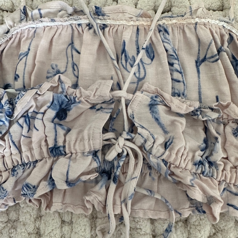 H&M Floral Lace-Back Crop Top - Picture 7 of 7